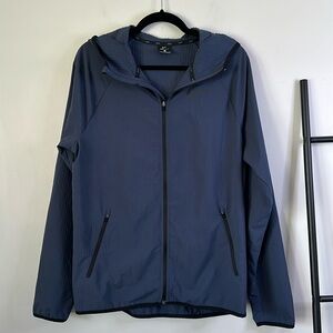 Nike Dri Fit Track Running Jacket Mens Small Blue And Black